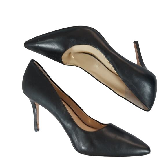 JESSICA SIMPSON! ABIGAILLE BLACK GENUINE LEATHER CLASSIC PUMPS/HEELS! SZ 8.5M - Picture 6 of 11